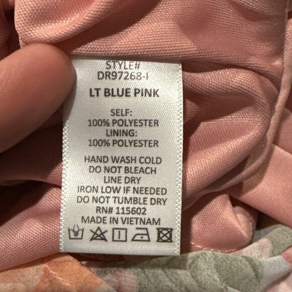 Altar’d State Tiered Maxi Floral Pink Dress Size Large NWT Coquette Slit Flowy - Picture 12 of 16